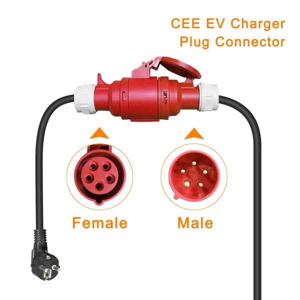 Adapter kabla CEE (Uko-Uto crveni) 16A na Schuko 16A monofazni - Slika 5