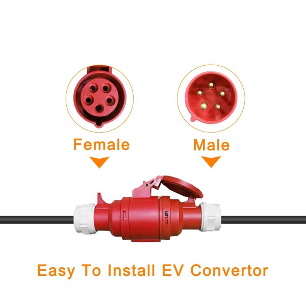 Adapter kabla CEE (Uko-Uto crveni) 16A na Schuko 16A monofazni - Slika 4
