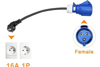 Adapter kabla CEE (Uko-Uto plavi) 32A na Schuko 16A monofazni