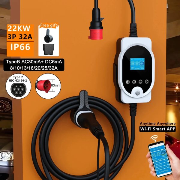 Punjač za EV Type 2 SMART -22kW- 32A  (trofazni) WH14 - Slika 6