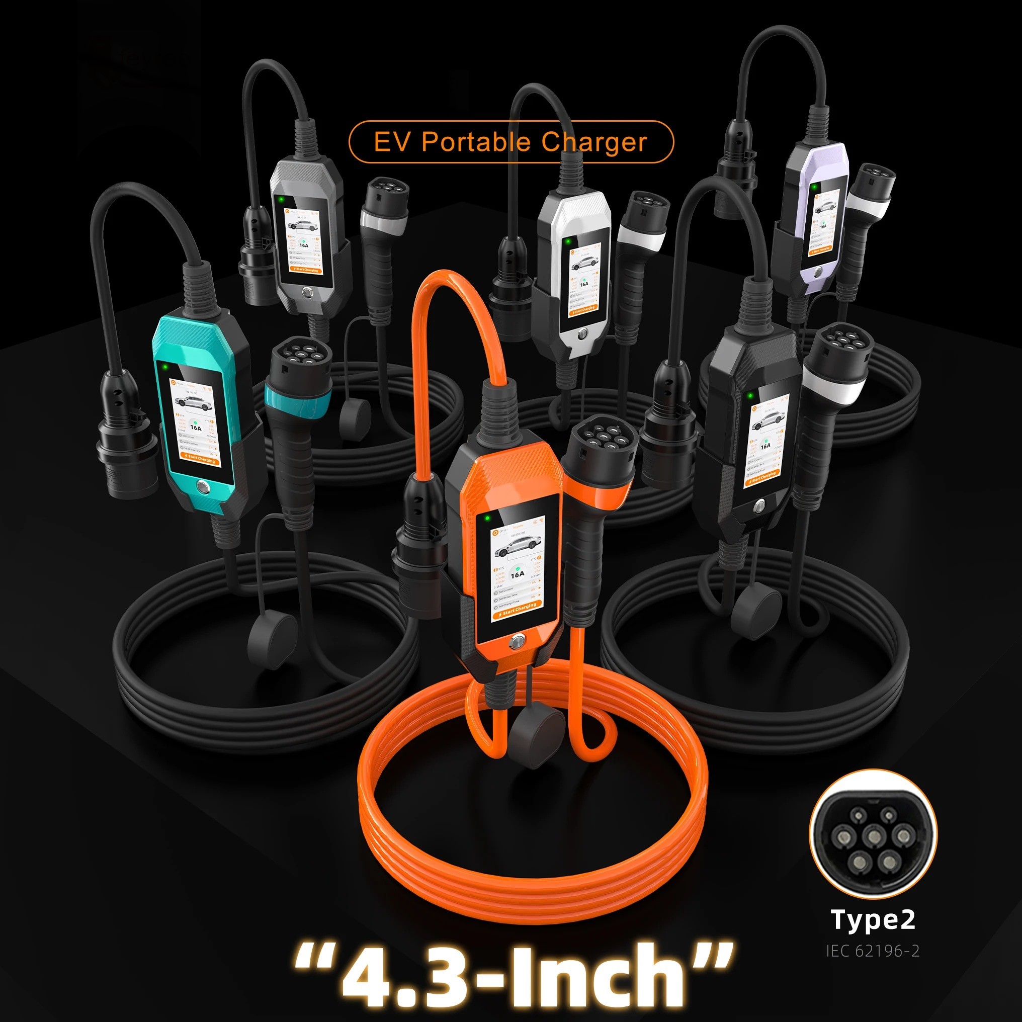 Punjač za EV Type 2 Smart Lion Touch -11kW- 16A (trofazni) - Slika 2