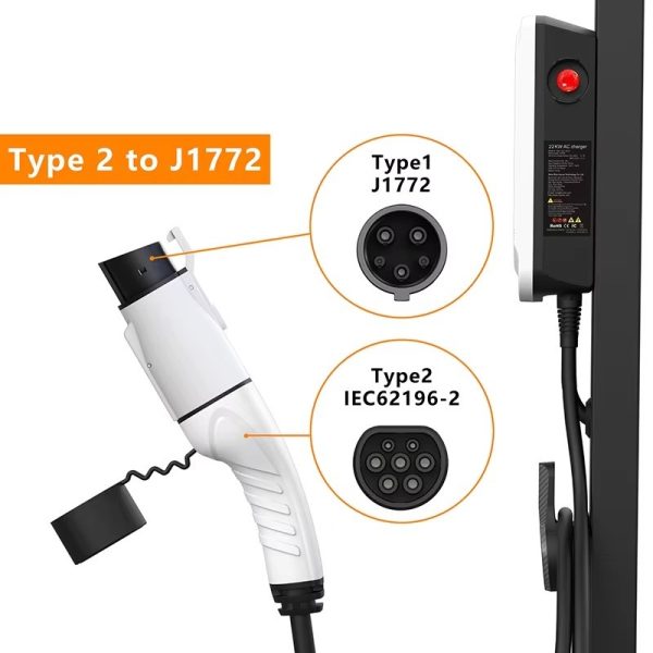 Adapter za punjač EV Type 2 na Type 1 (J1772) - Slika 5