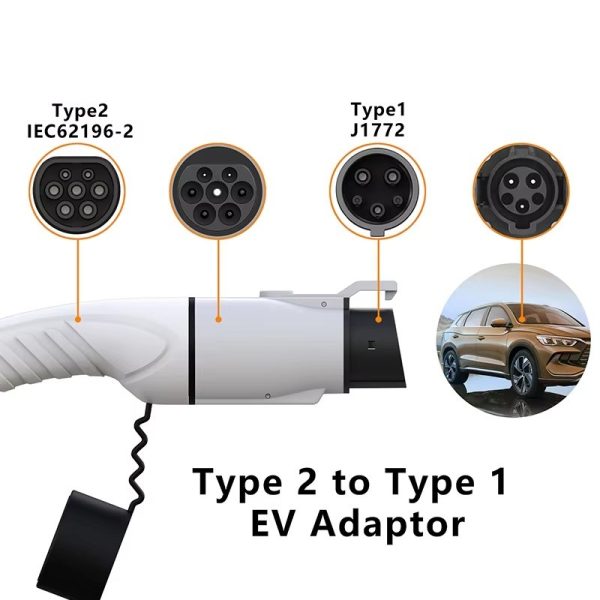 Adapter za punjač EV Type 2 na Type 1 (J1772) - Slika 3