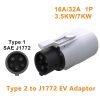 Adapter za punjač EV Type 2 na Type 1 (J1772)