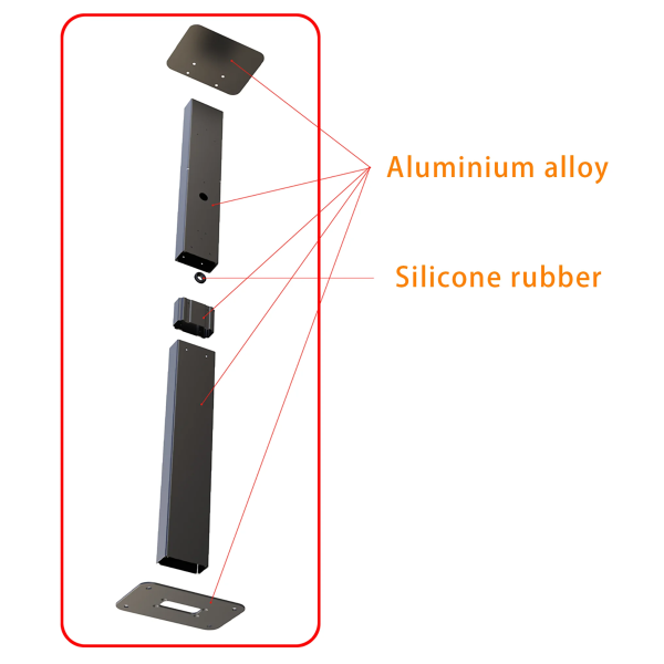 Montažni Aluminijumski Stub za punjače - Slika 3