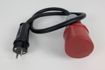 Adapter kabla CEE (Uko-Uto crveni) 16A na Schuko 16A monofazni